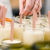 Ahşap Mum Fitili Soya Fitili Bardak Mum Fitili (50 Adet) - 2