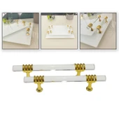 Epoksi Tepsi Kulpu Cam Kulp (2 Adet)  Gold thumbnail 1