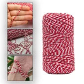 Bileklik İp Beyaz Kırmızı Şans Bilekliği İpi 2 MM (200 GR) thumbnail 1