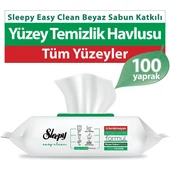 Sleepy Easy Clean Beyaz Sabun Katkılı Yüzey Temizlik Havlusu 3 Paket 300 Yaprak thumbnail 2