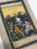 Kadim Ormanda Son Kuşu Adlı El Yapımı Minyatür Resim 21x12 cm - 3