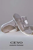 Ceyo 9988-8 Anatomik Taban Kadın Terlik Vizon 36-40 - 4