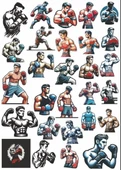 Dövüşçü Boksör Sticker Set - 1