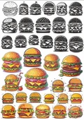 Hamburger Sticker Set - 1