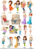 Kız Sticker Set - 1