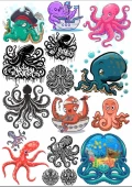 Ahtapot Sticker SEt - 1