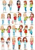 Kız Sticker Set - 1