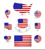 Amerika Birleşik Devletleri Sticker Set - 1