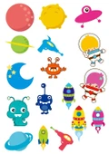 Uzay Sticker Set - 1