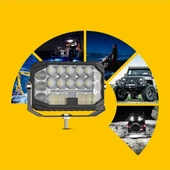 Off Road Sis Farı Modifiye Gündüz Led 5 inç 130mm Çift Renk Spot Delici Işık Sarı Oto Lambası 1 ADET - 4