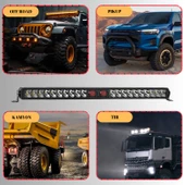 Off-Road Premium Tavan LED Bar 80CM Beyaz Projektör Kırmızı Göz Gündüz Led Metal Gövde 12-24V 1 ADET - 3