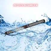 Off-Road Premium Tavan LED Bar 80CM Beyaz Projektör Kırmızı Göz Gündüz Led Metal Gövde 12-24V 1 ADET - 6