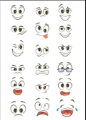 Yüz İfadeleri Sticker Set - 1