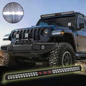 Off-Road Premium Tavan LED Bar 105 CM Beyaz Projektör Kırmızı Göz Gündüz Led Metal Gövde  1 ADET - 1