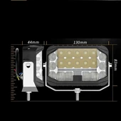 Off Road Sis Farı Modifiye Gündüz Led 5 inç 130mm Çift Renk Spot Delici Işık Sarı Oto Lambası 1 ADET - 3