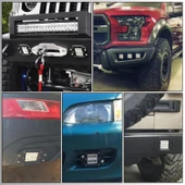 Off Road Led Çalışma ve Tampon Sis Lambası 12-24V Traktör Tır Kamyon ATV Metal Sis Farı 4 ADET - 2