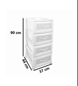 Omnipazar SRL-4001 Delikli Plastik Komidin Mutfak Sebzelik 4 Katlı - 2