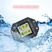 Off Road Led Çalışma ve Tampon Sis Lambası 12-24V Traktör Tır Kamyon ATV Metal Sis Farı 4 ADET - 7