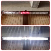 Off-Road Premium Tavan LED Bar 105 CM Beyaz Projektör Kırmızı Göz Gündüz Led Metal Gövde  1 ADET - 2