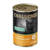 Challenge Tavuklu Ciğerli Yetişkin Kedi Konservesi 400 gr - 1
