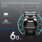 5 Başlıklı Şarjlı Tıraş Makinesi – Günlük Tıraş ve Sıfır Yanak İçin Sessiz, Güçlü ve Taşınabilir - 3