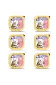 Plaisir Somon Balıklı Pate Kısırlaştırılmış ve Yetişkin Kedi Yaş Maması 100 Gr x 6 Adet - 1