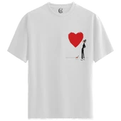 Heartstroke - %100 Pamuklu Kadın Beyaz Tişört - Premium Quality thumbnail 1