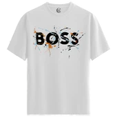 Ink Boss - %100 Pamuklu Erkek Beyaz Tişört - Premium Quality - 1