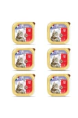 Plaisir Biftek (Sığır) Etli Pate Kısırlaştırılmış ve Yetişkin Kedi Yaş Maması 100 Gr X 6 Adet - 1