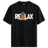 Chill Bear - %100 Pamuklu Erkek Siyah Tişört - Premium Quality thumbnail 1