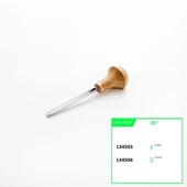STRYI 134503 Avuç İçi V Ağız 45 Derece Ahşap Oyma Iskarpelası 3 mm - 4