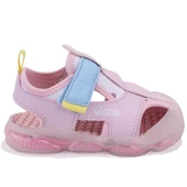 Vicco Live 332B525Y217 Pudra Ortopedik Günlük Işıklı Kız Çocuk Spor Sandalet - 2