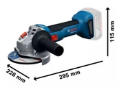 BOSCH GWS 18V-8 Tek Akülü Avuç Taşlama Makinası 18 Volt 4 Ah - 11