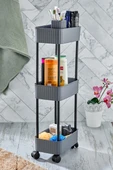 Easy 3 Katlı Çok Amaçlı Raf Banyo Ve Mutfak Organizer Düzenleyici (TEKERLEKLİ) - 6