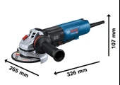 BOSCH GWS 17-125 PS Avuç Taşlama 1700 Watt Devir Ayarlı (İnce Gövdeli) - 7