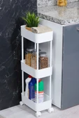EASY 3 KATLI ÇOK AMAÇLI RAF MUTFAK VE BANYO ORGANİZER DÜZENLEYİCİ (TEKERLEKLİ) - 5