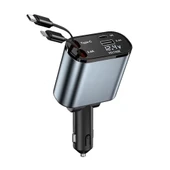 Zuidid ZR13 - 95W 4 In 1 Voltaj Göstergeli Tüm Telefonlar Için Hızlı Araba Şarjı Kendinden Kablolu - 1
