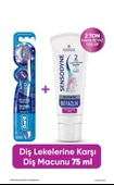 Sensodyne Klinik Beyazlık Diş Lekelerine Karşı Diş Macunu 75 ml + Oral-B Pro Flex 3D White Luxe Medium Diş Fırçası - 1