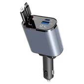 Zuidid ZR13 - 95W 4 In 1 Voltaj Göstergeli Tüm Telefonlar Için Hızlı Araba Şarjı Kendinden Kablolu - 2