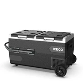 ICECO K95D 12/24Volt 95Lt Akülü/Kablolu/ Çift Bölmeli Kompresörlü Outdoor Oto Buzdolabı/Dondurucu (Akü Dahil Değildir) - 2
