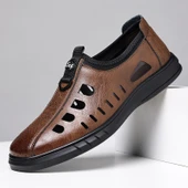 Erkek Yazlık Deri Ayakkabı (Kahverengi) thumbnail 2