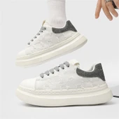 Erkek Günlük Retro Spor Ayakkabı (Beyaz Eskitme) thumbnail 2