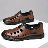 Erkek Yazlık Deri Ayakkabı (Kahverengi) thumbnail 5