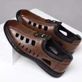 Erkek Yazlık Deri Ayakkabı (Kahverengi) thumbnail 6