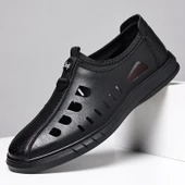 Erkek Yazlık Deri Ayakkabı (Kahverengi) thumbnail 4