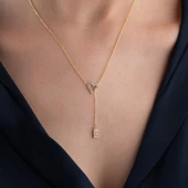 Vaoov 925 Ayar Gümüş Harf Sallantılı Kalp Kolye thumbnail 2