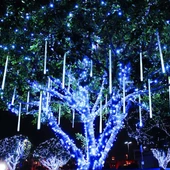 Kayan 8'li Renkli LED Çubuk Işık Dekoratif Aydınlatma Efekti İç ve Dış Mekan Uyumlu thumbnail 8