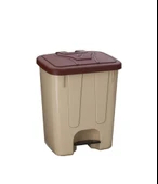 Omnipazar SY-4255 40 lt Köşeli Pedallı Plastik Çöp Kovası (İç Kovasız) - 1