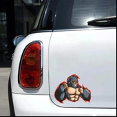 Öfkeli Goril Sticker 10x10 cmRenkli Sticker thumbnail 2
