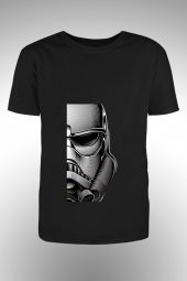 Gaz Maskeli Adam Baskılı t-shirt - 1